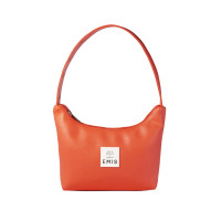 LEATHER HOBO BAG-ORANGE