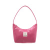 NEW ENAMEL HOBO BAG-MAGENTA