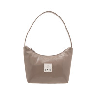 NEW ENAMEL HOBO BAG-GRAY BEIGE