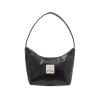 NEW ENAMEL HOBO BAG-BLACK