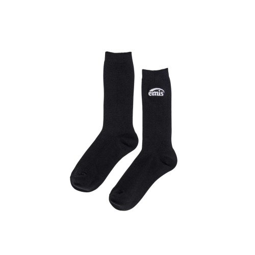 (WOMENS) NEW LOGO STITCH SOCKS-BLACK