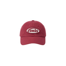 TONE ON TONE WAPPEN BALL CAP-RED