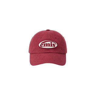 TONE ON TONE WAPPEN BALL CAP-RED