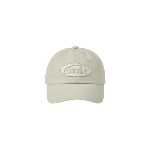 TONE ON TONE WAPPEN BALL CAP-BEIGE