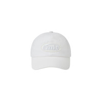 TONE ON TONE WAPPEN BALL CAP-WHITE
