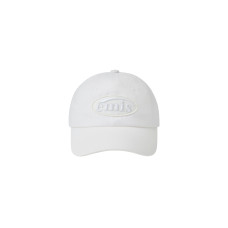 TONE ON TONE WAPPEN BALL CAP-WHITE