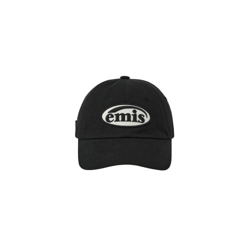 TONE ON TONE WAPPEN BALL CAP-BLACK