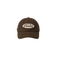 TONE ON TONE WAPPEN BALL CAP-BROWN