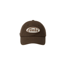 TONE ON TONE WAPPEN BALL CAP-BROWN