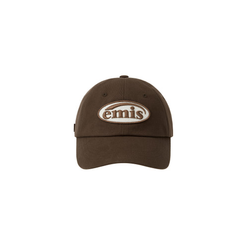 TONE ON TONE WAPPEN BALL CAP-BROWN