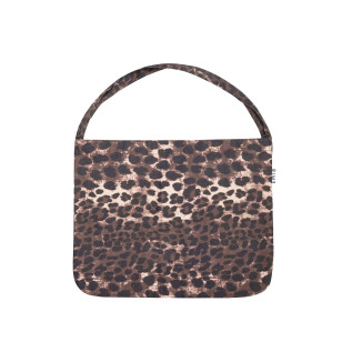 COTTON LEOPARD ECO BAG-BROWN