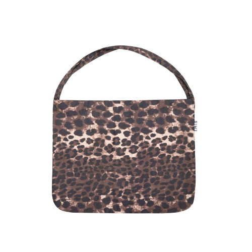 COTTON LEOPARD ECO BAG-BROWN