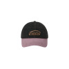 WASHED DENIM BALL CAP-GRAY/PINK