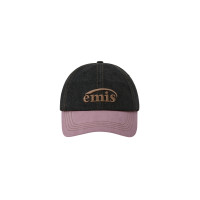 WASHED DENIM BALL CAP-GRAY/PINK