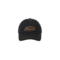 WASHED DENIM BALL CAP-GRAY/BLACK