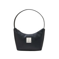 NEW LEATHER HOBO BAG-BLACK