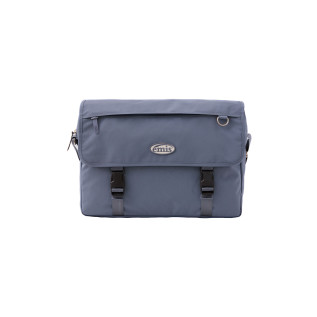NYLON MESSENGER BAG-GRAY BLUE