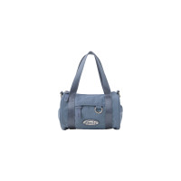 MINI CROSSED BODY CIRCULAR BAG-GRAY BLUE