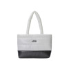 GLOSSY PADDED TOTE BAG-WHITE