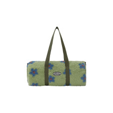 FLOWER BOUCLE CROSSED BODY BAG-GREEN