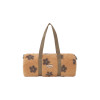 FLOWER BOUCLE CROSSED BODY BAG-BEIGE