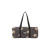FLOWER BOUCLE CROSSED BODY BAG-BLACK