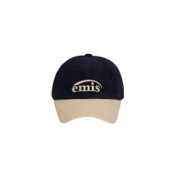 CORDUROY TWO-TONE BALL CAP-NAVY