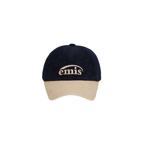 CORDUROY TWO-TONE BALL CAP-NAVY