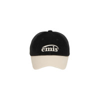 CORDUROY TWO-TONE BALL CAP-BLACK