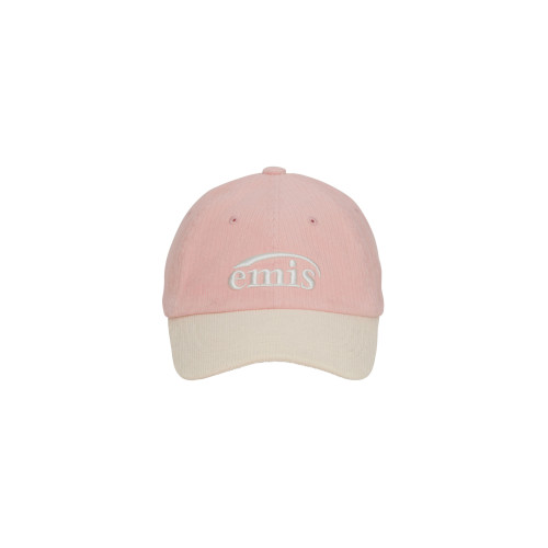 CORDUROY TWO-TONE BALL CAP-LIGHT PINK