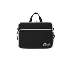 NYLON ZIP-POCKET MESSENGER BAG-BLACK