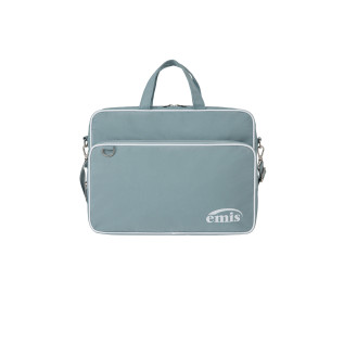 NYLON ZIP-POCKET MESSENGER BAG-SKY BLUE