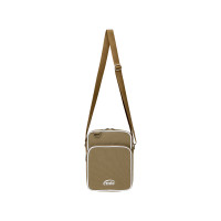 NYLON ZIP-POCKET MINI CROSS BAG-BEIGE