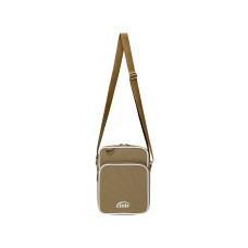 NYLON ZIP-POCKET MINI CROSS BAG-BEIGE