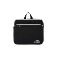 NYLON ZIP-POCKET BACKPACK-BLACK