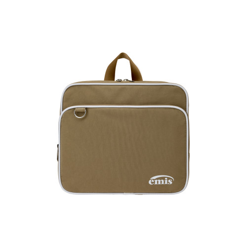 NYLON ZIP-POCKET BACKPACK-BEIGE