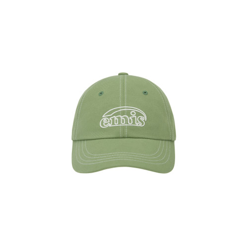 WHITE STITCH BALL CAP-OLIVE