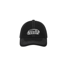WHITE STITCH BALL CAP-BLACK