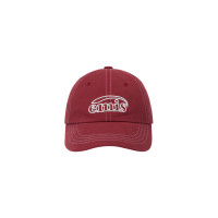 WHITE STITCH BALL CAP-RED