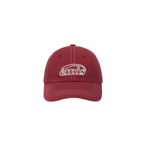 WHITE STITCH BALL CAP-RED