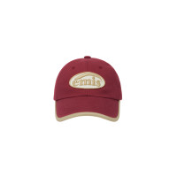 BEIGE TRIMMING BALL CAP-RED