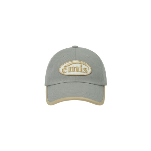 BEIGE TRIMMING BALL CAP-GRAY
