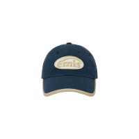 BEIGE TRIMMING BALL CAP-NAVY