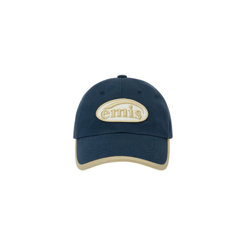 BEIGE TRIMMING BALL CAP-NAVY