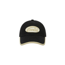 BEIGE TRIMMING BALL CAP-BLACK