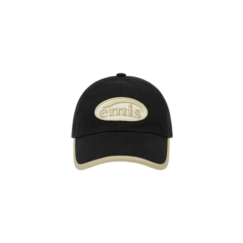 BEIGE TRIMMING BALL CAP-BLACK