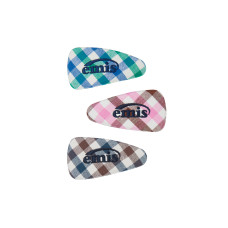 BLOCK CHECK WIDE HAIRPIN