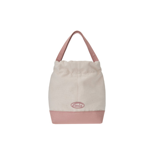 CANVAS TOTE BUCKET BAG-PINK