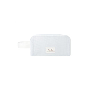 PVC MESH BEACH POUCH-WHITE