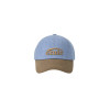 WASHED DENIM BALL CAP-LIGHT BLUE DENIM/BROWN